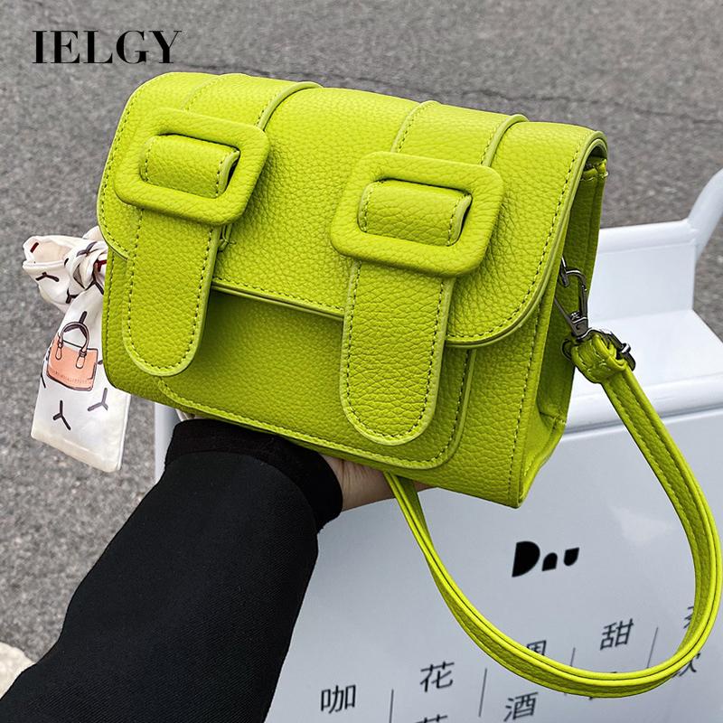 Túi Đeo Vai Hình Vuông Cỡ Nhỏ Bằng Lụa Cài Khóa Nam Châm Trang Trí Khăn Quàng Cổ Cho Nữ