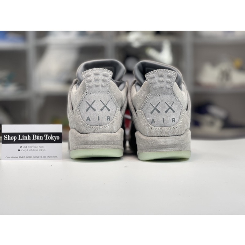 ( LINH BÚN TOKYO ) Giày jodan4 kaw xám lông chột sc + full hộp
