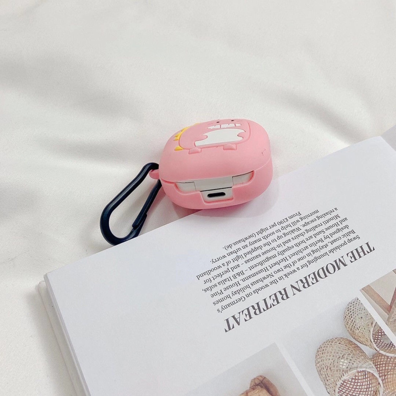 Silicone Vỏ Bảo Vệ Hộp Sạc Tai Nghe bluetooth samsung galaxy buds live & buds fe / pro Bằng Silicon Chống Sốc Hình Khủng Long / Chó Bull Dễ Thương
