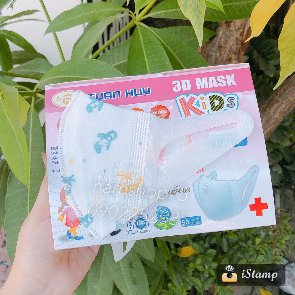 [Freeship] Hộp 50 Chiếc Khẩu Trang Kháng Khuẩn Trẻ Em 3D Kid Mask Tuấn Huy Hoạ Tiết Cho Bé Từ 3 đến 8Tuổi | BigBuy360 - bigbuy360.vn