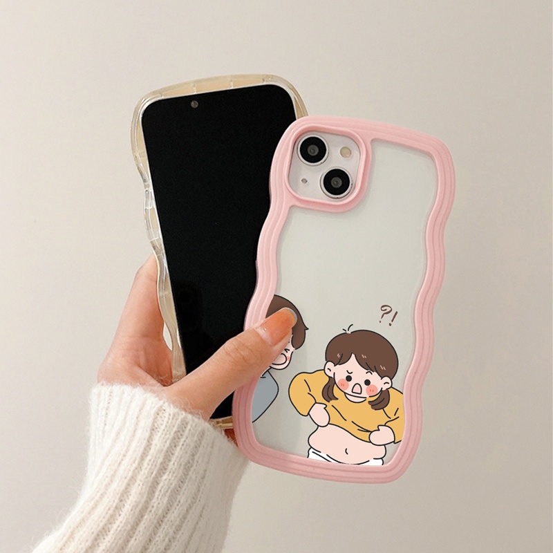 Suntaiho Ốp lưng iphone Ốp điện thoại mềm viền gợn sóng thích hợp cho iPhone 11 Pro 13 12 Pro Max X XS Max XR 7 8 Plus