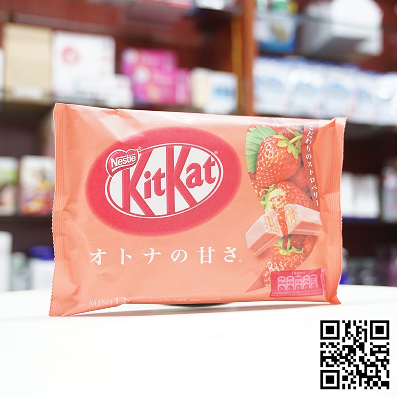 [đồ ăn vặt] Bánh kitkat Nhật bản vị dâu