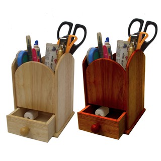 hộp bút gỗ tự nhiên có ngăn kéo để đồ đa năng tiện dụng