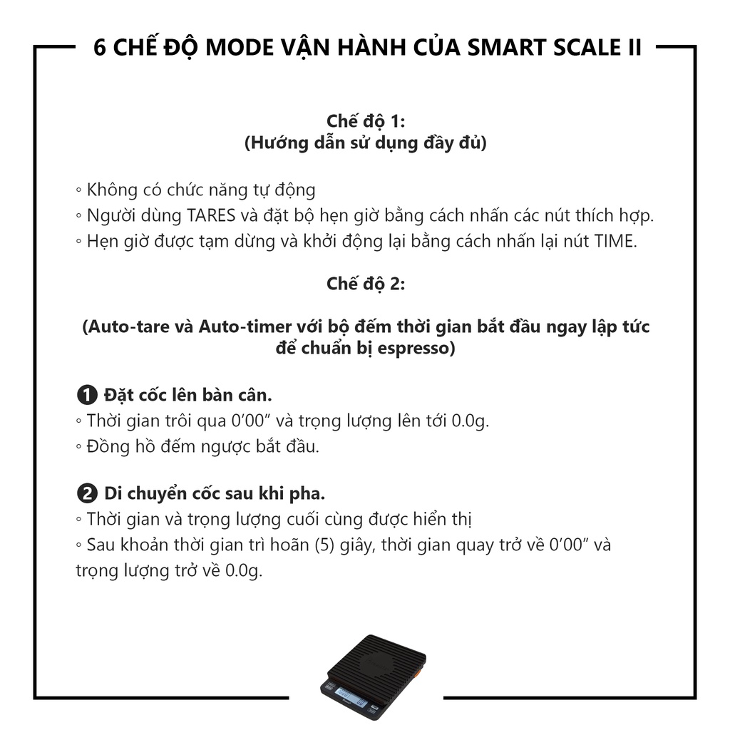 Cân Cà Phê Brewista Smart Scale II - Cân điện tử sạc tiện lợi cho espresso