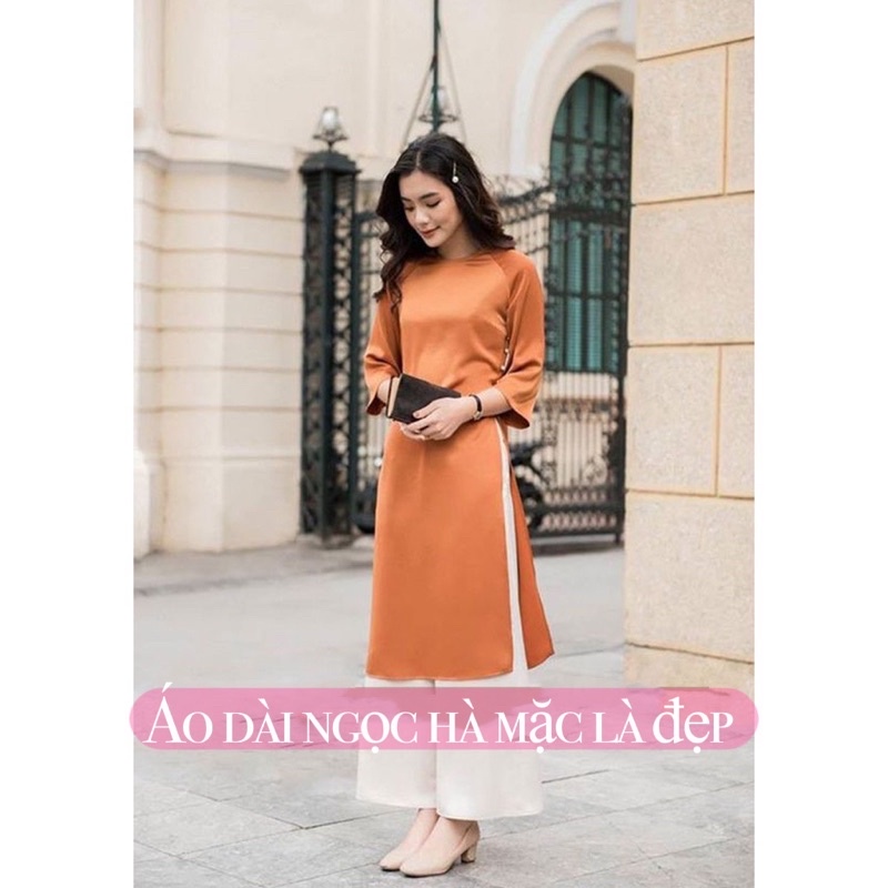 ÁO DÀI CÁCH TÂN NỮ CỔ TRÒN DÁNG SUÔNG TAY LỠ