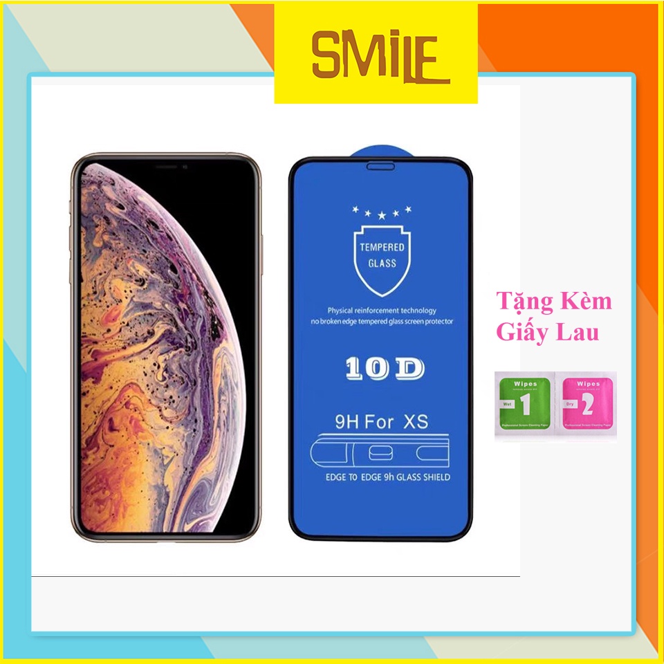 Kính Cường Lực Iphone 10D full nàn Miếng dán màn hình 6 7 8 7plus x xsmax 11 11promax 12 13 pro max promax s plus [10D]