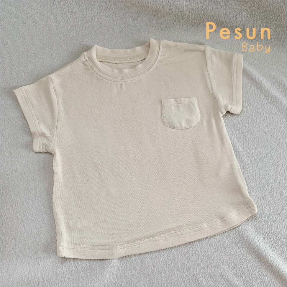 Áo thun ngắn tay cho bé trai 0-3 tuổi phong cách Hàn Quốc đơn giản thoải mái