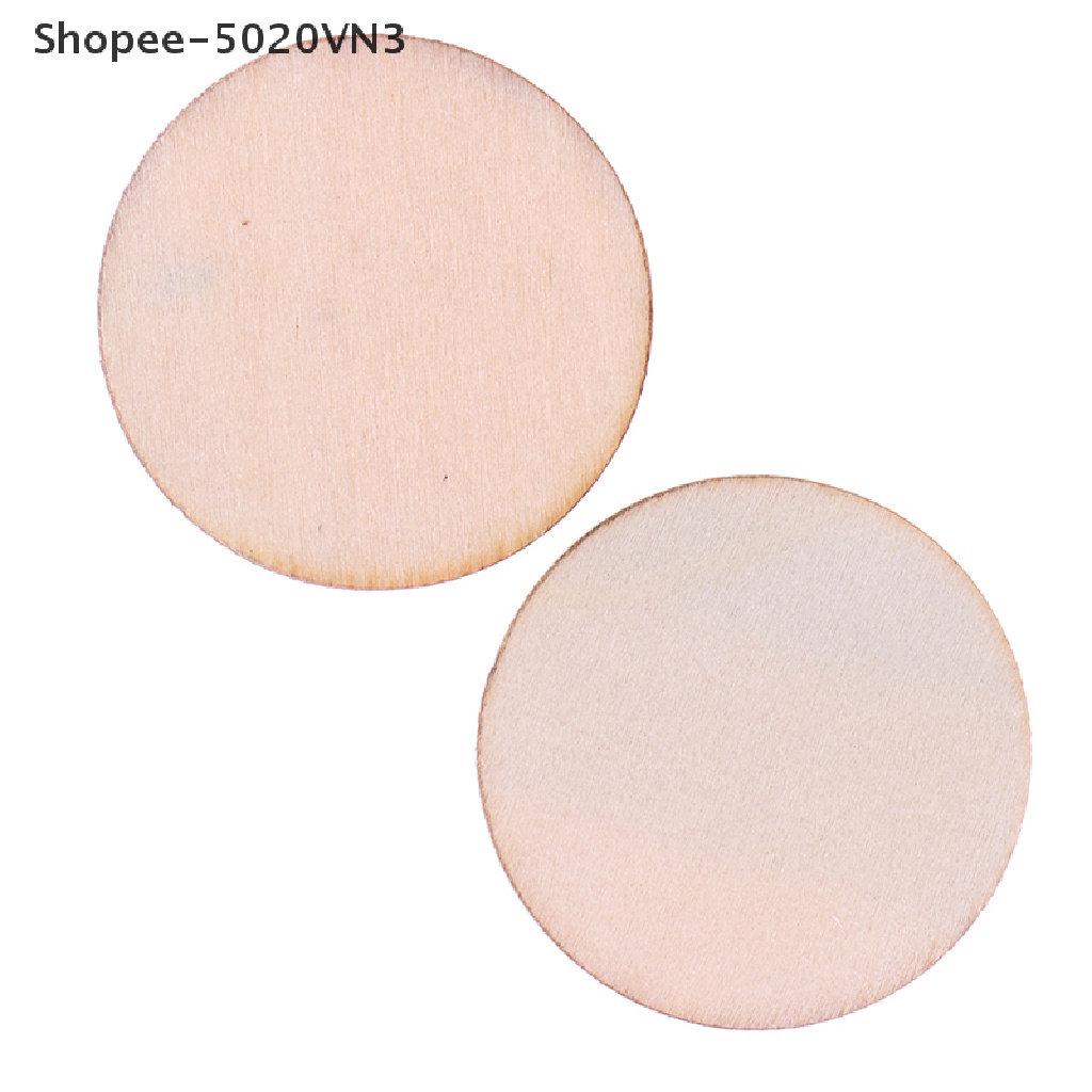 Bộ 50 miếng gỗ tròn tự nhiên chưa hoàn thành làm đồ thủ công