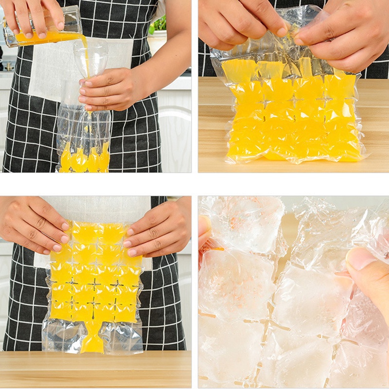 Set 10 Túi Làm Đá 240 Ngăn Tự Đóng Băng CR1