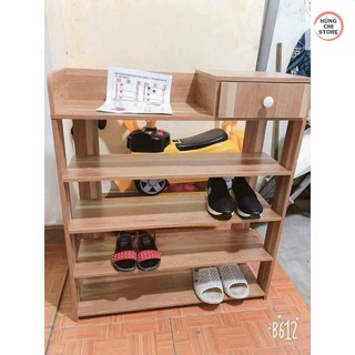 KỆ GIẦY GỖ 5 TẦNG CÓ NGĂN KÉO ❤❤