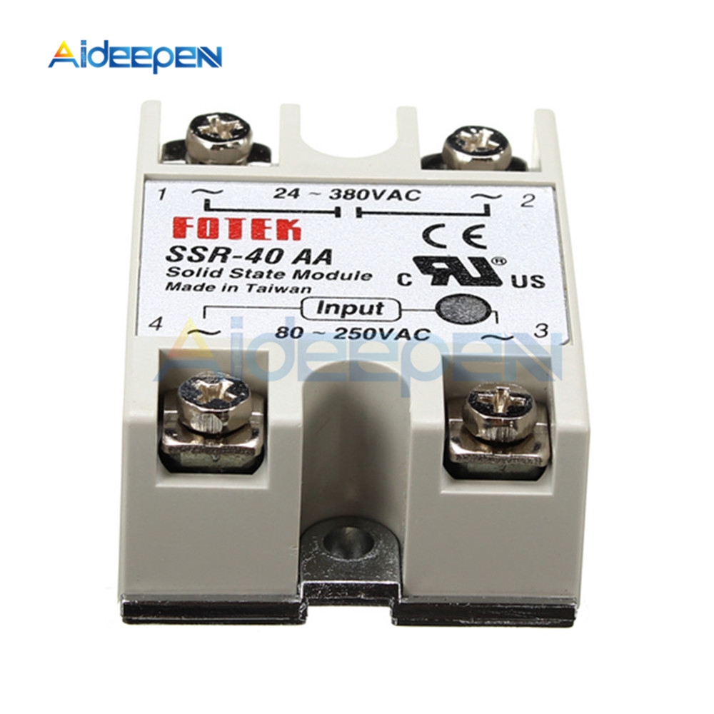 Rơ le trạng thái rắn điều khiển mạch SSR-25AA SSR-40AA 25A 40A AC 80-280V AC TO 90-480V AC SSR 25AA 40AA