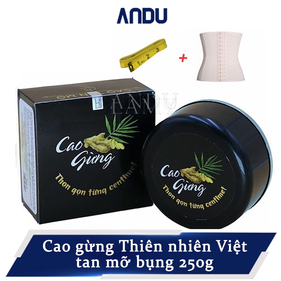 Cao Gừng Thiên Nhiên Việt, Cao Nóng Lá Gừng Giảm Mỡ Bụng , Tan Mỡ Thừa Siêu Hiệu Quả + Tặng Kèm Thước Đo Đai Nịt Cao Nịt