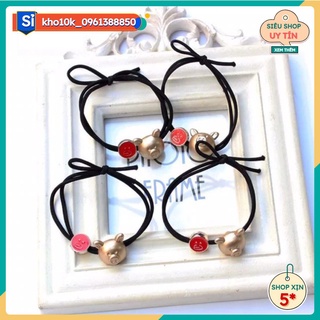 Sỉ 10 buộc tóc hình mặt lợn kèm hình mặt cười  37k