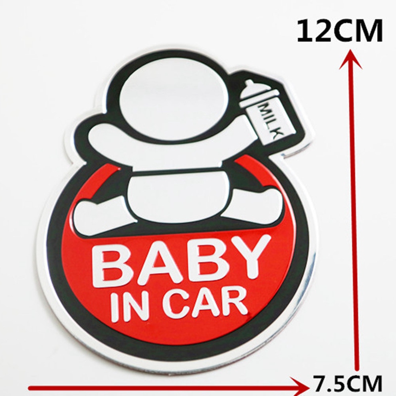 Miếng Dán Decal In Chữ Baby In The Car Cho Xe Hơi