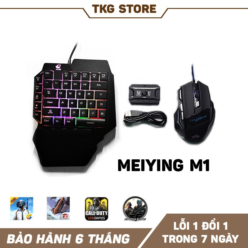 Combo bộ chuyển đổi Meiying M1 và bàn phím K15, chuột X3 chơi PUBG, Free Fire