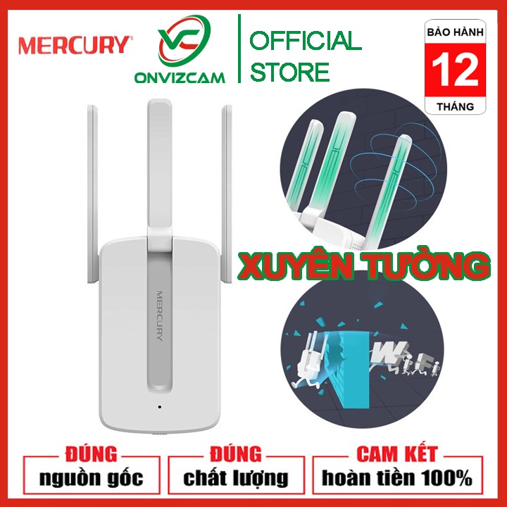 Bộ Kích Sóng Wifi Mercury Repeater MW310RE 3 Anten Cực Mạnh