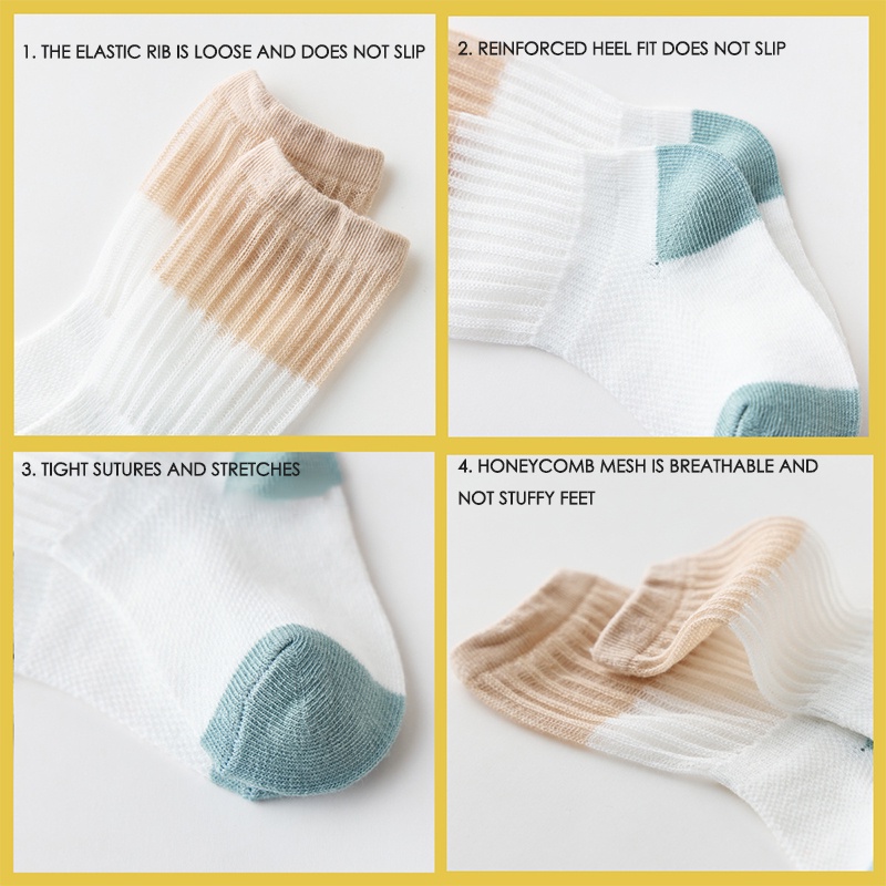 Tất cotton Dài Chống Muỗi Phối Ren Thời Trang Xuân Hè Mới Cho Bé Sơ Sinh