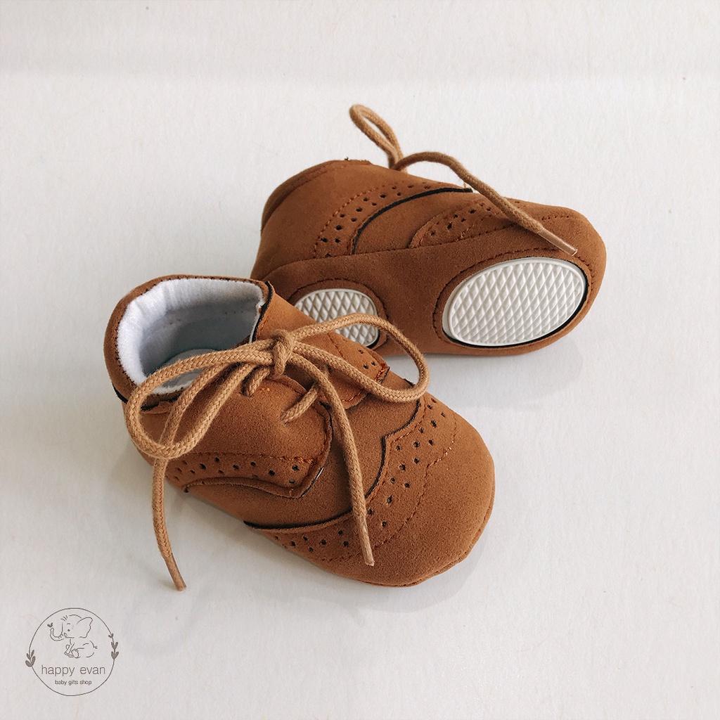 [Hình thật] [Freeship] Giày vải nỉ giả da lộn, phong cách brogue cổ điển, vừa nhẹ nhàng, vừa êm ái cho bé tria bé gái.