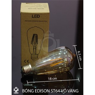 Bóng đèn Led giả sợi đốt Vintage Edison ST64 - Bóng trang trí