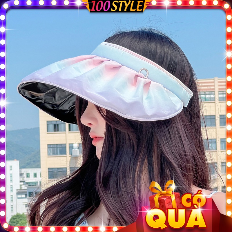 Nón Hở Đầu Màu Chuyển Với Lớp Vinyl Chống Tia UV 2 Kiểu Đội