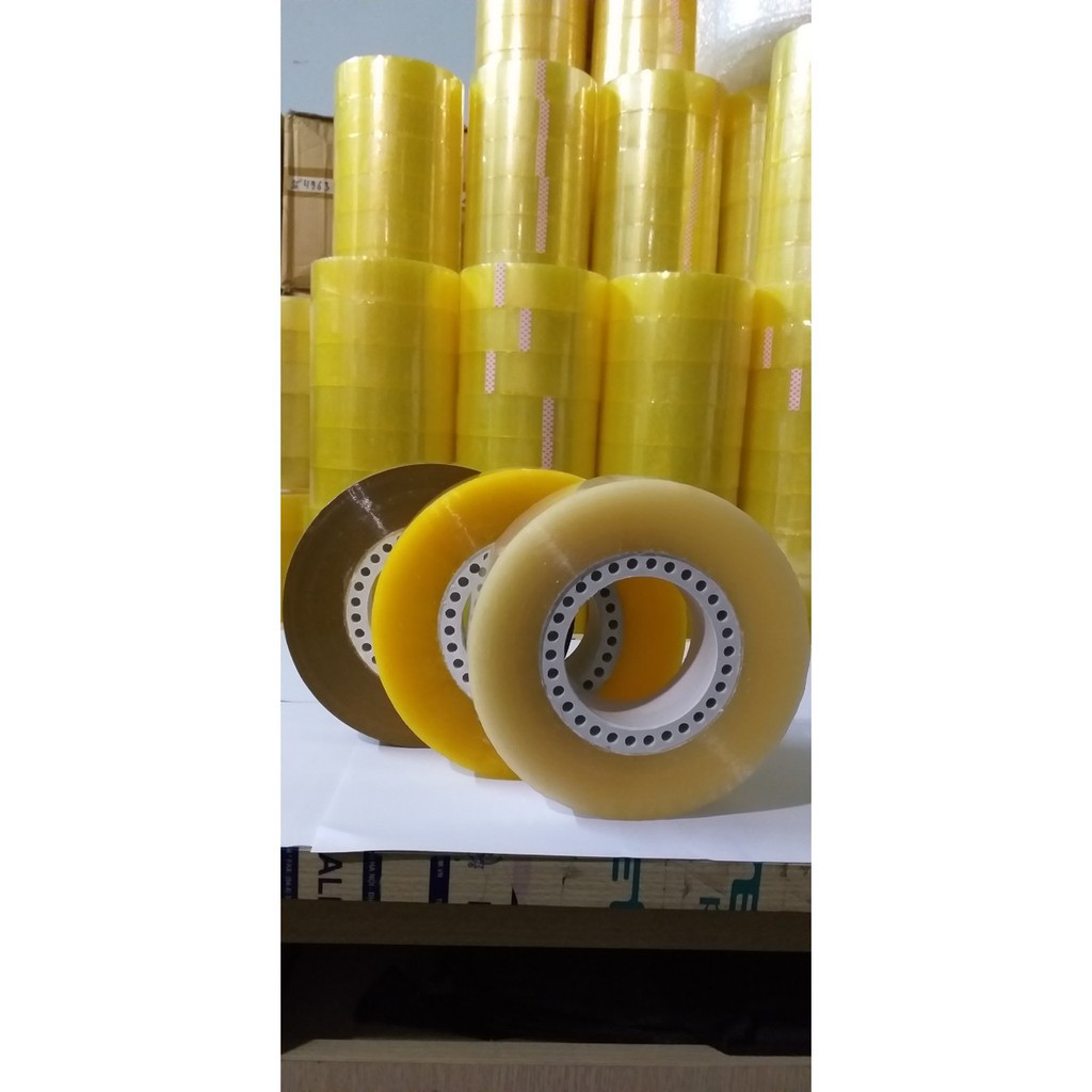 Băng dính 1kg/Băng Keo 1Kg Lõi Lỗ Giá Xưởng 3 Phân Loại Màu Trong/Đục/Vàng