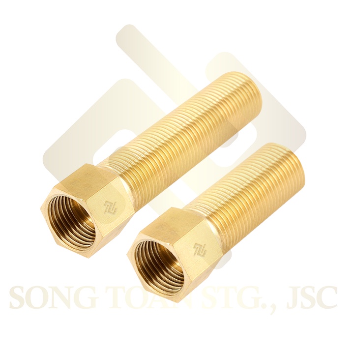 [DÀI 50mm &amp; 70mm] Lơ đều ren trong ren ngoài dân dụng BSP - Bằng đồng (Brass Adaptor female to male) Sơ mi cả rá ngược