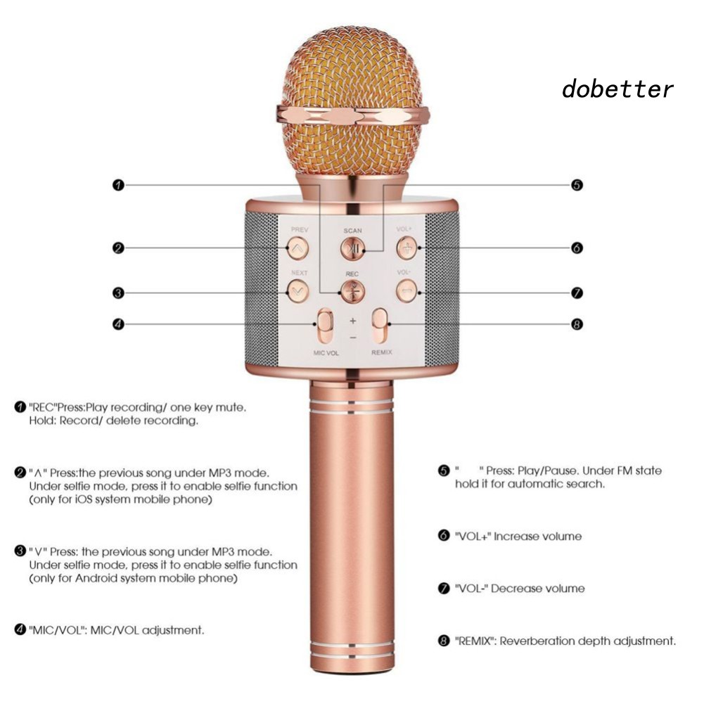 Mi cờ rô bluetooth không dây hát karaoke tiện lợi WS858