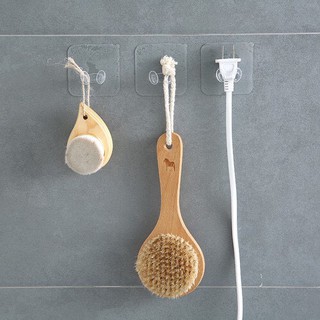 Móc Treo Dây Điện Dán Tường, Phích Cắm Kệ Đỡ Điện Thoại Trong Suốt Thông Minh 2 Chấu Siêu Dính đa Năng