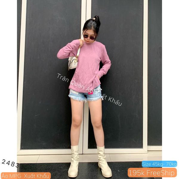 ÁO MPG TAY DÀI XẺ TÀ COTTON TRÂNF21
