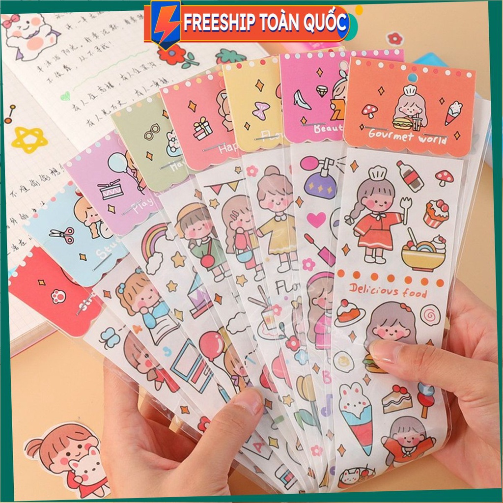 PVN26046 Sticker dán vở, sổ tay hoạt hình T2 .