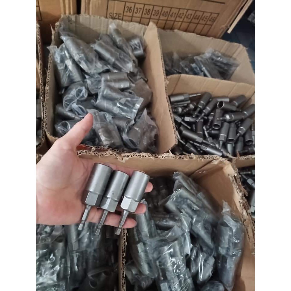Đầu chụp BuLong 80mm chân lục giác cho khoan pin và khoan điện sâu lòng - Kích thước
