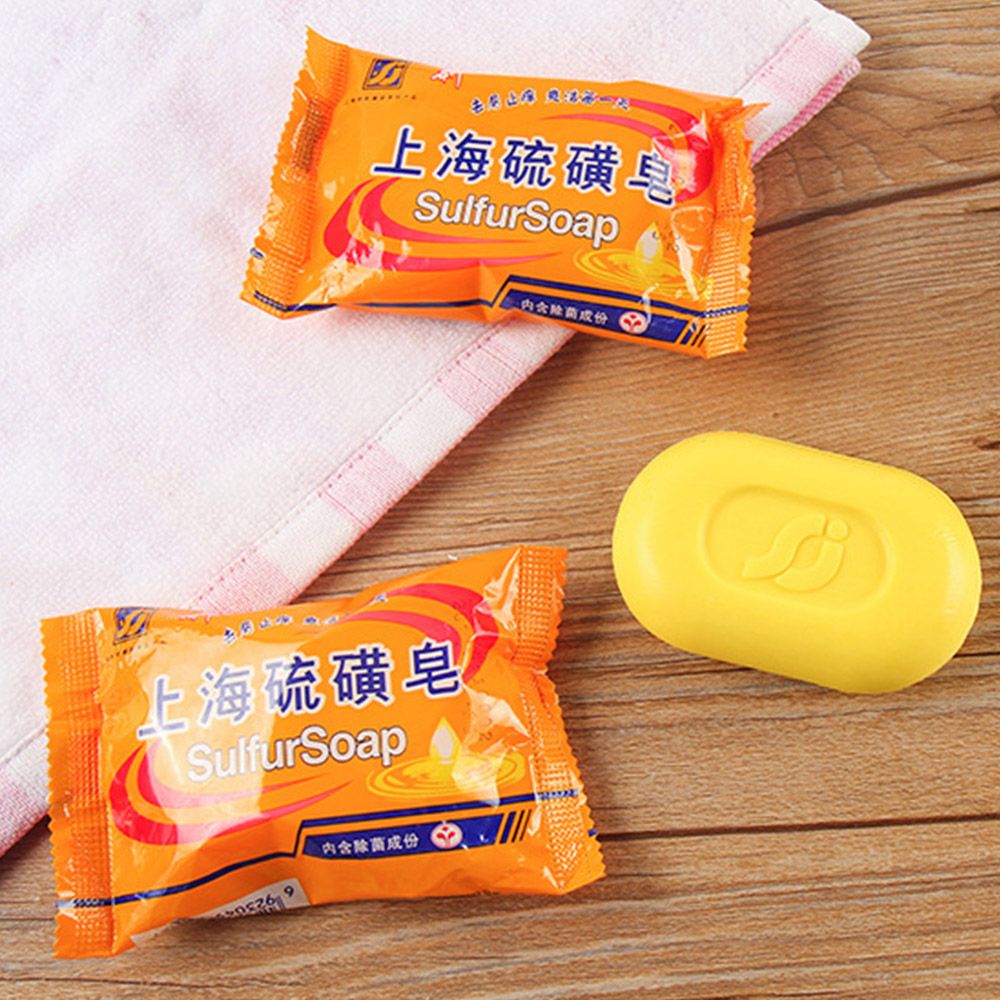 MXBEAUTY Fungal Sulfur Soap Skin Anti Soap Whitening Psoriasis Seborrhea Sulfur Bath Dermatitis Scabies/Multicolor