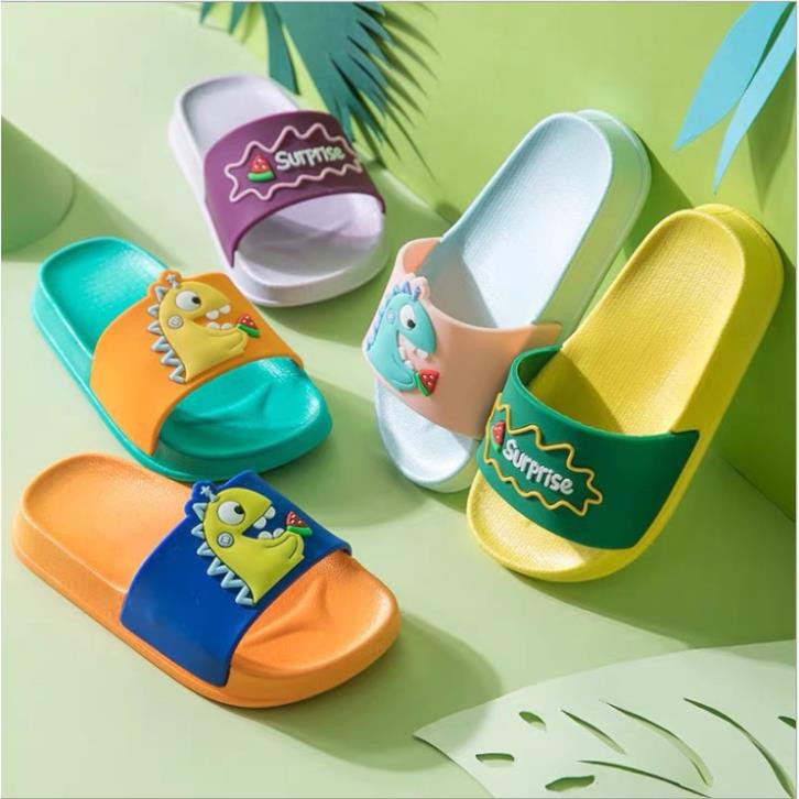 MVB0901 Dép nhựa dẻo mẹ và bé hình khủng long hè 2021