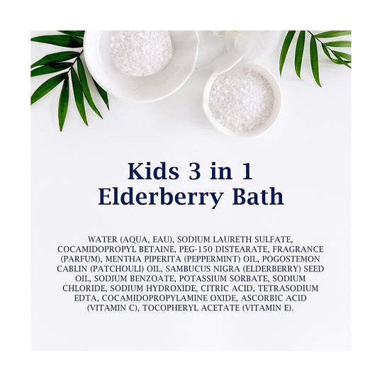 Sữa tắm, tạo bọt &amp; dầu gội cho trẻ em Dr Teal's Kids 3 in 1 Elderberry Bubble Bath, Body Wash &amp; Shampoo 591ml (Mỹ)