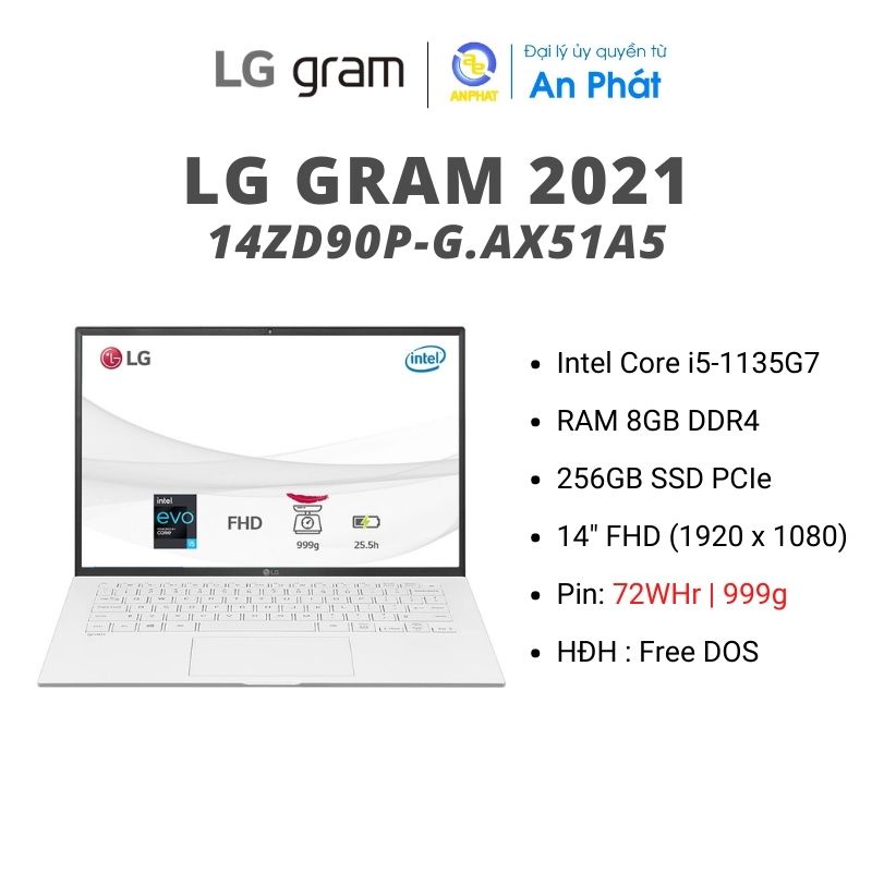 Laptop LG Gram 2021 14ZD90P-G.AX51A5
