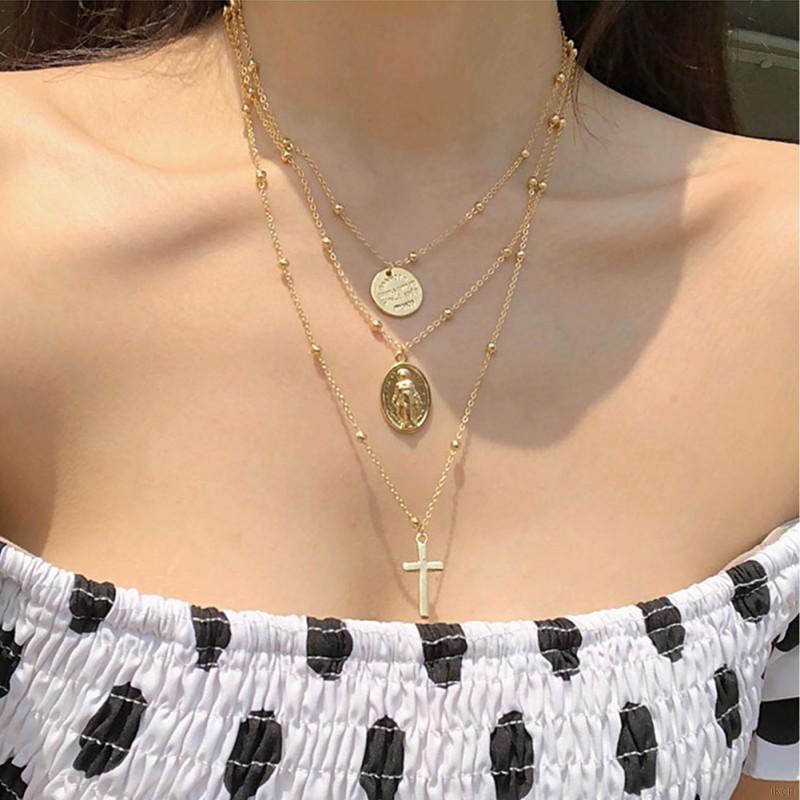 Dây Chuyền Hợp Kim Nhiều Lớp Thời Trang Cho Nữ