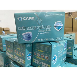 Khẩu Trang Y Tế hàng 4U KK hiệu TTCARE (Hộp 50 cái)