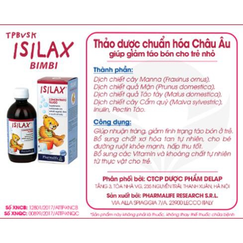 Siro Isilax Bimbi thảo dược Châu Âu chống táo bón cho bé 200ml | BigBuy360 - bigbuy360.vn