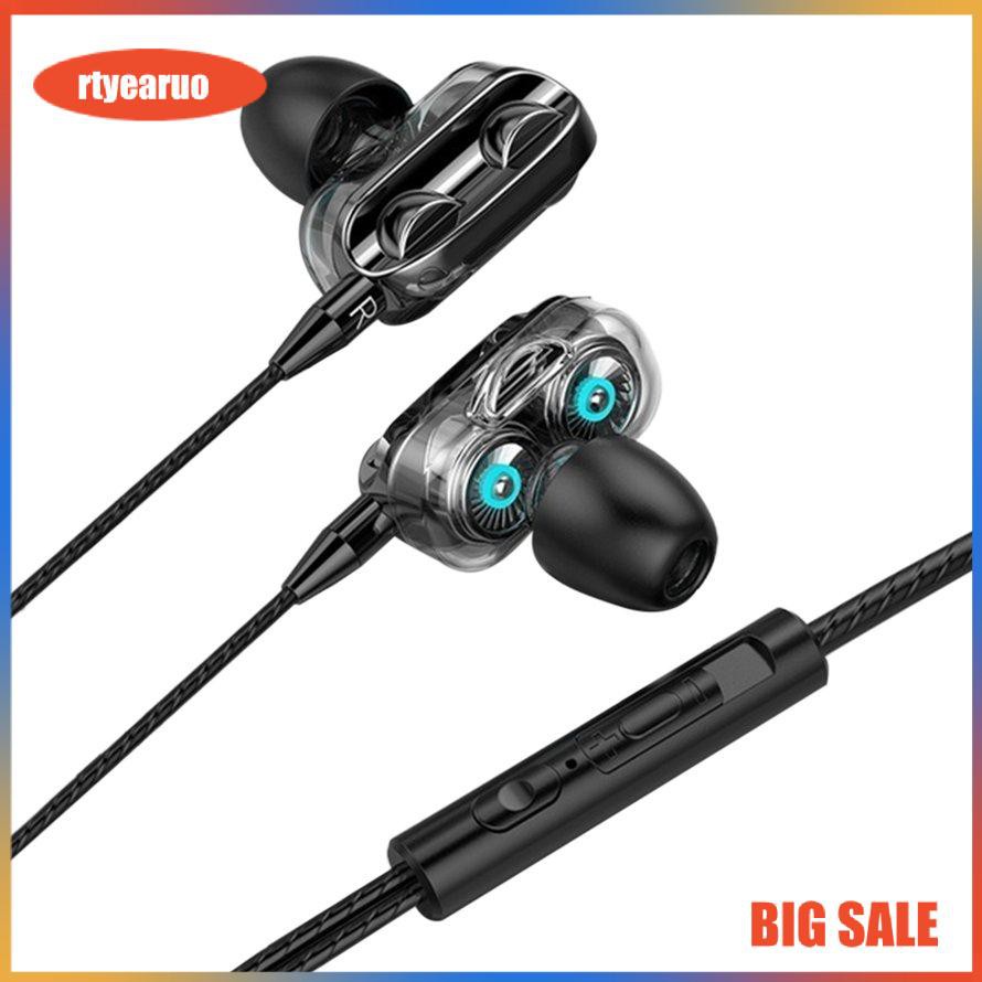 Tai nghe thể thao âm thanh sống động chất lượng cao Micro tích hợp sẵn Tai Nghe Nhét Tai Có Dây Bass Chống Ồn Tích