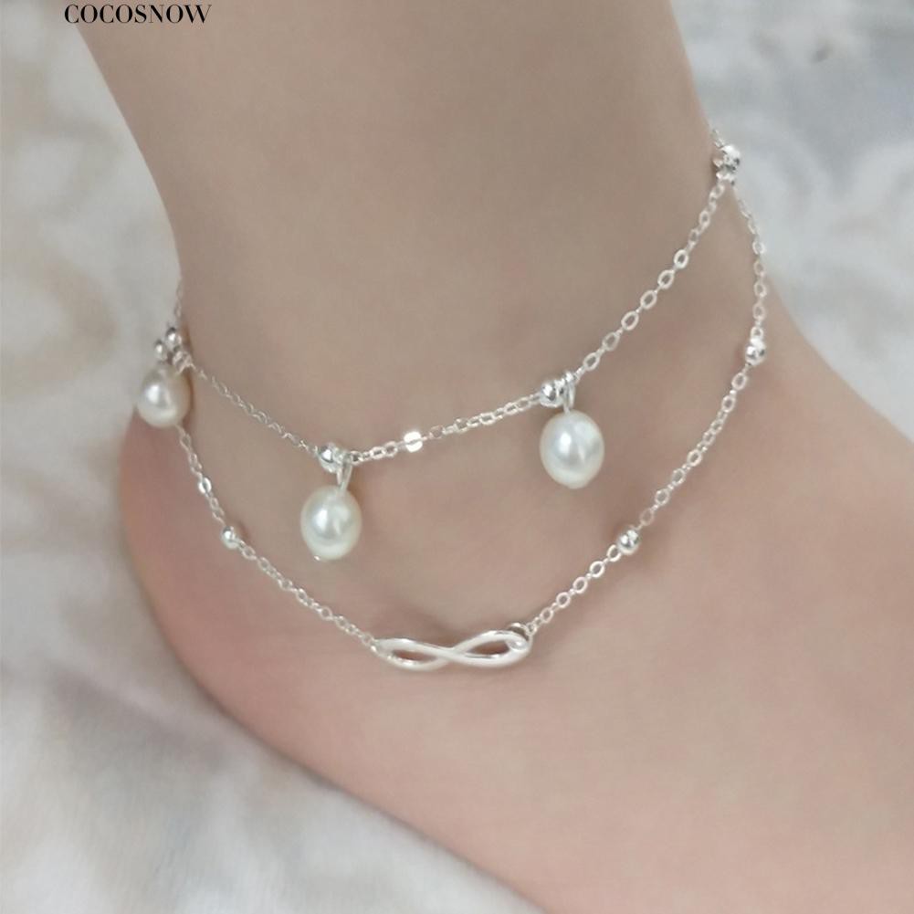 Vòng đeo chân hai tầng phong cách bohemian thanh lịch dành cho nữ | BigBuy360 - bigbuy360.vn