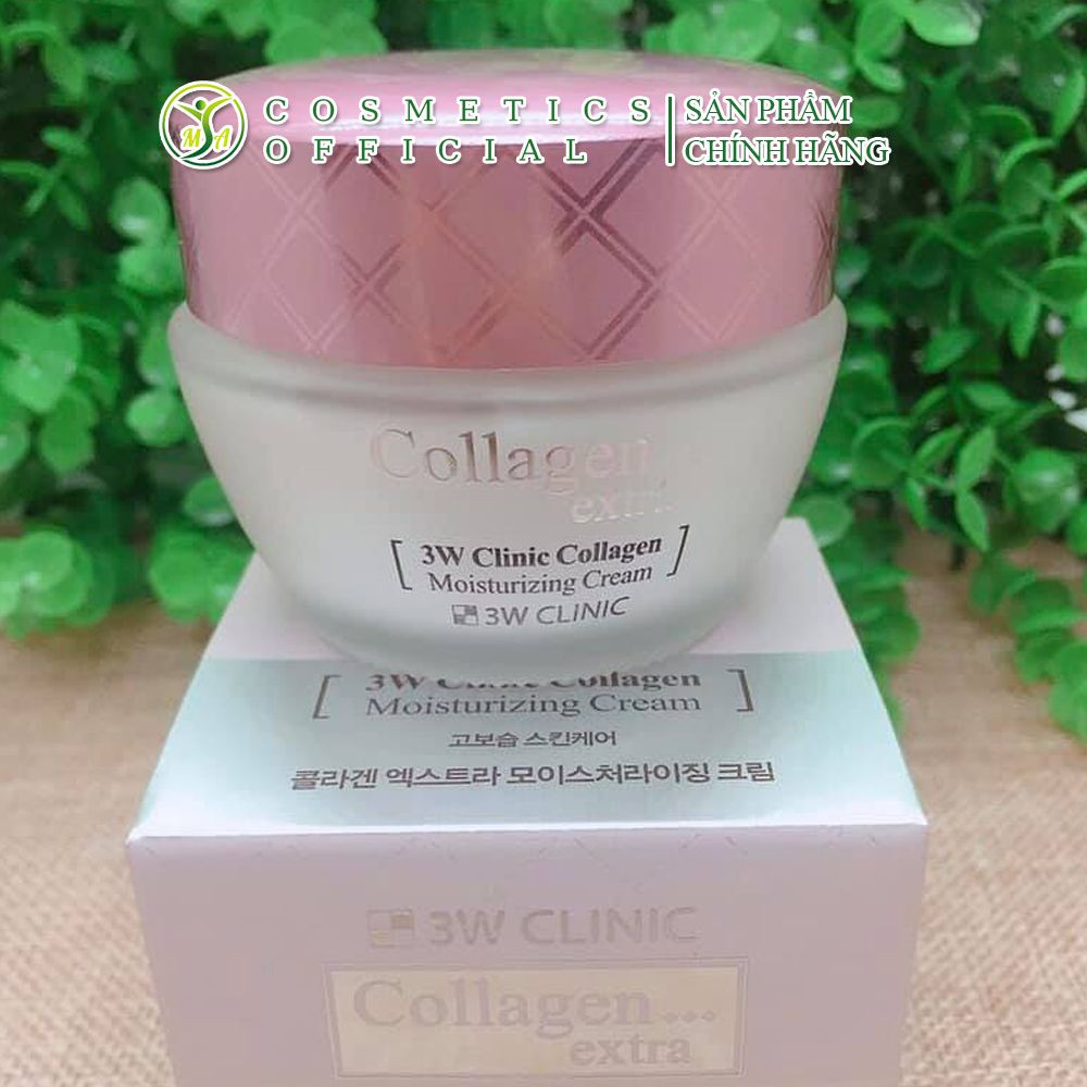 [CHUẨN AUTH] Kem dưỡng da chiết xuất từ Collagen 3W Clinic Collagen Extra Moisturizing Cream - Nhập khẩu Hàn Quốc