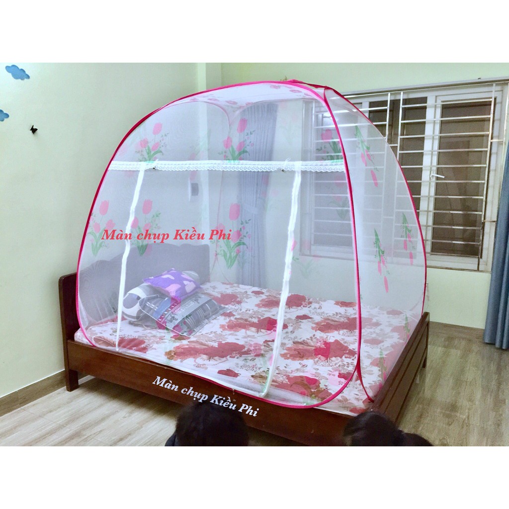 Màn chụp tự bung Kiều Phi - Mùng Tự Bung đỉnh vuông công chúa 1m2 1m6 - 1m8 - 2m2 2m chống muỗi