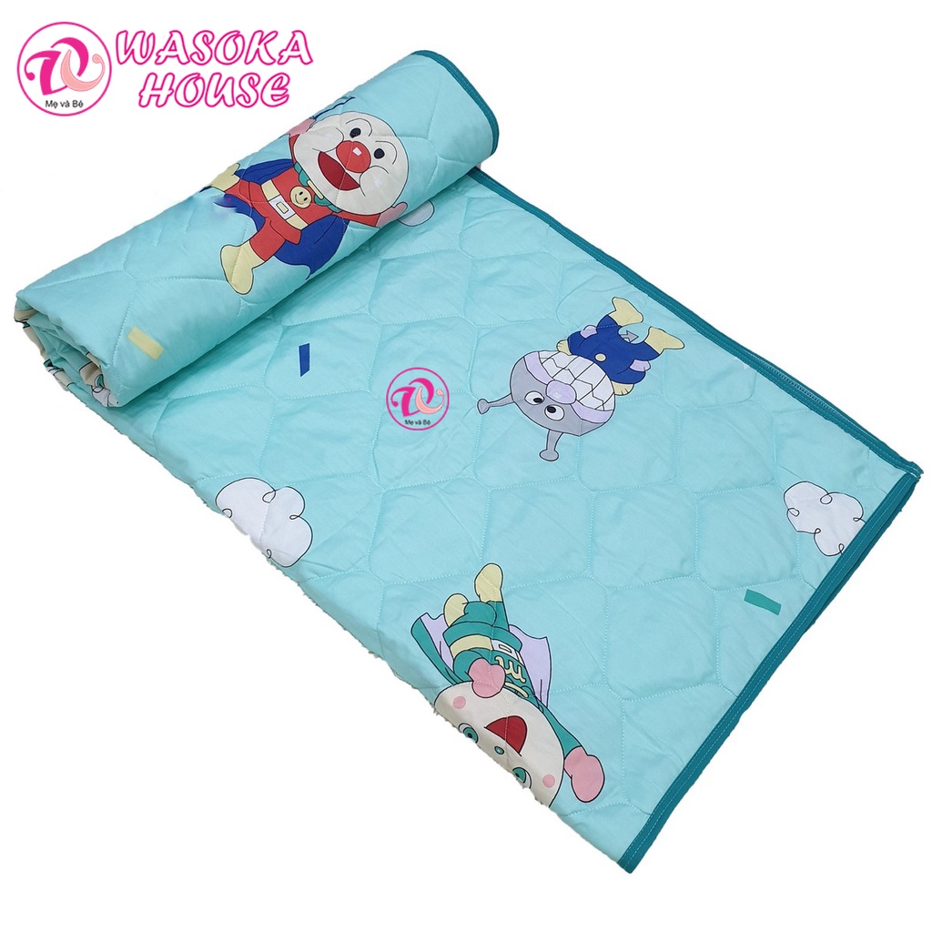 Chăn mền trẻ em cotton 100% mềm mát, kt 1mx1m5 với nhiều họa tiết hình thú đáng yêu