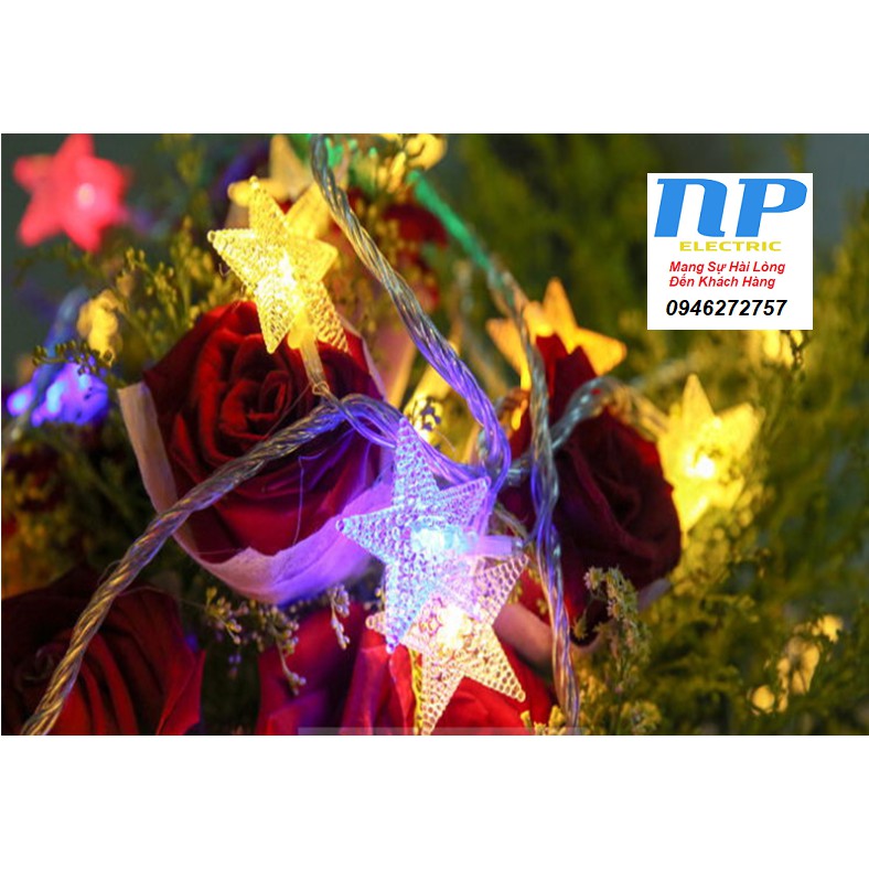 DÂY ĐÈN CHỚP KIỂU NGÔI SAO NHIỀU MÀU 3 MÉT 14 SAO