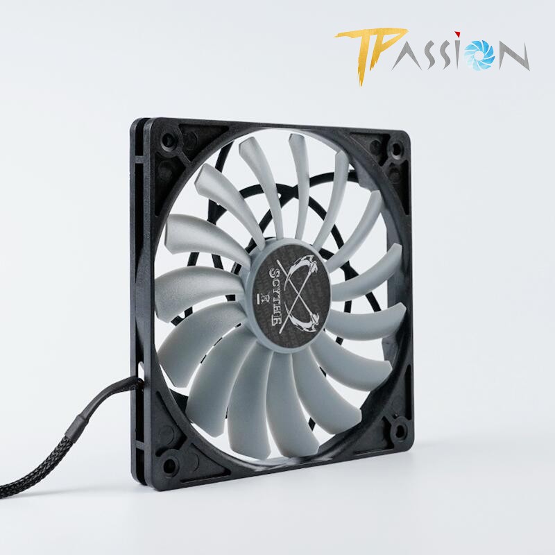 Quạt tản nhiệt fan case 12cm Scythe KAZE-1212 Slim REV.B - Slim fan mỏng 12mm, tốc 1700rpm, điều tốc PWM, cực êm