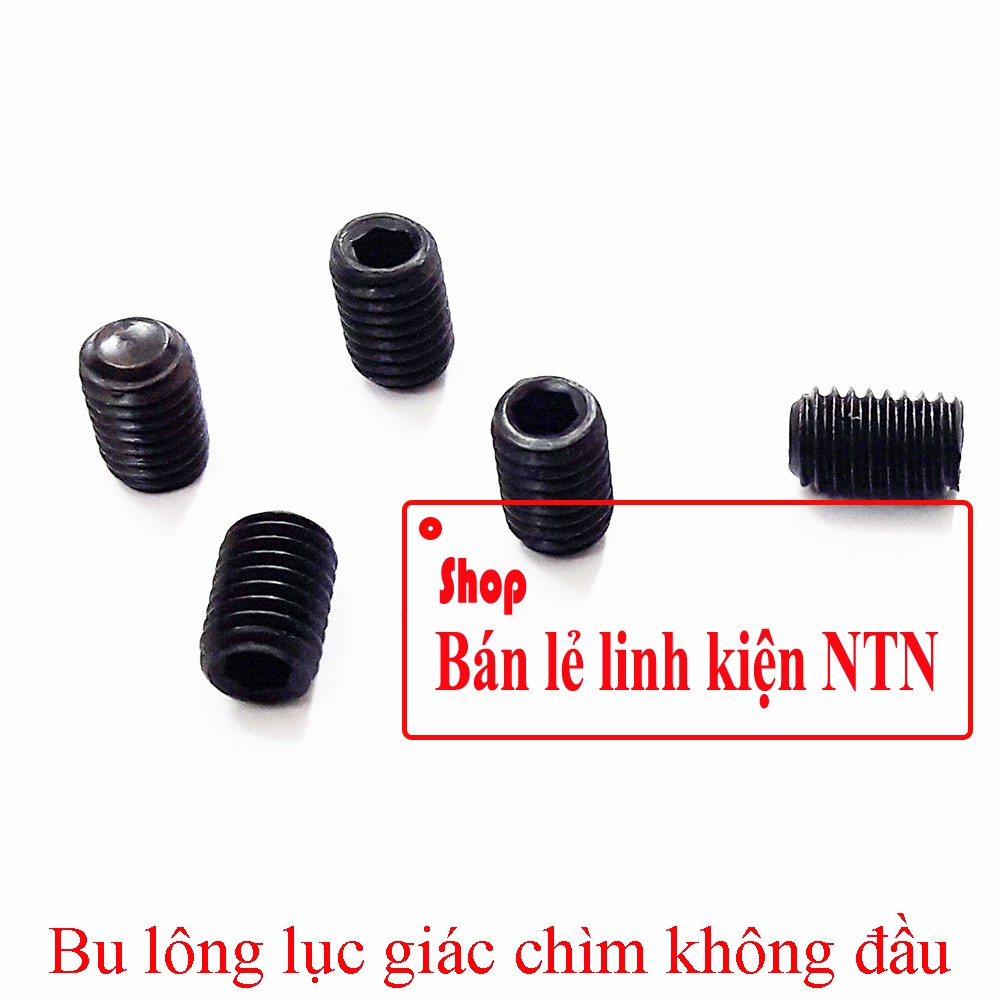 Bu lông vít lục giác chìm không đầu các kích thước