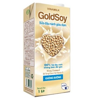 Sữa đậu nành Goldsoy Vinamilk giàu đạm không đường 1L