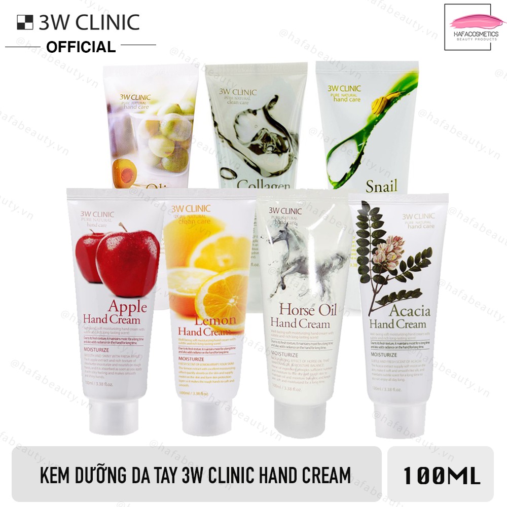 Kem Dưỡng Da Tay Hand Cream 3W Clinic 100ml