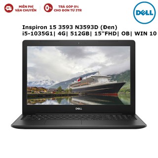Laptop Dell Inspiron 15 3593 N3593D (Đen) i5-1035G1| 4G| 512GB| 15"FHD| OB| WIN 10
