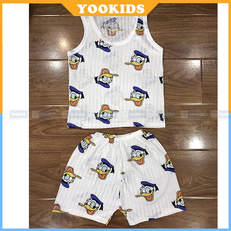 Bộ ba lỗ cho bé trai bé gái YOOKIDS chất cotton giấy siêu nhẹ siêu mát thấm hút mồ hôi cực tốt cho bé 0 1 2 3 4 tuổi